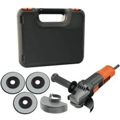 BLACK & DECKER Black + Decker Beg210kdg-qs Winkelschleifer Griff 3 Positionen, 900 W, Schwarz/orange