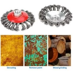 Astdrahtbürste Für Triomphe Winkelschleifer Lackentfernung 75mm/105mm 4St -Winkelschleifer & Mauernutfräsen Verkäufe 52924125 3