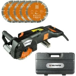 Deltafox Mauernutfräse DP-EWC 2415 2400 W, Bis Zu 5 Trennscheiben Gleichzeitig -Winkelschleifer & Mauernutfräsen Verkäufe 53526479 4