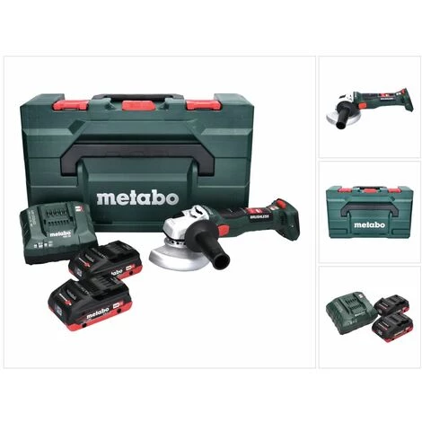 METABO® Metabo W 18 LT BL 11-125 Akku Winkelschleifer 18 V 125 Mm Brushless + 2x Akku 4,0 Ah + Ladegerät + MetaBOX 1 METABO® Metabo W 18 LT BL 11-125 Akku Winkelschleifer 18 V 125 Mm Brushless + 2x Akku 4,0 Ah + Ladegerät + MetaBOX