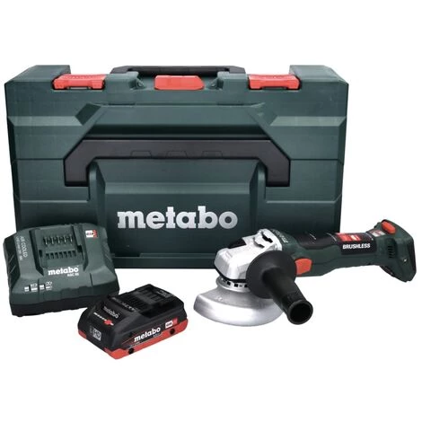 METABO® Metabo W 18 LT BL 11-125 Akku Winkelschleifer 18 V 125 Mm Brushless + 1x Akku 4,0 Ah + Ladegerät + MetaBOX 2 METABO® Metabo W 18 LT BL 11-125 Akku Winkelschleifer 18 V 125 Mm Brushless + 1x Akku 4,0 Ah + Ladegerät + MetaBOX – Bild 2