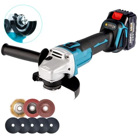 Akku-Winkelschleifer Bürstenloser 800W 125MM Mit 8 Sägeblätter ONEVAN 1 Akku-Winkelschleifer Bürstenloser 800W 125MM Mit 8 Sägeblätter ONEVAN