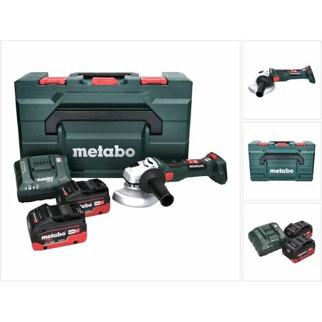 METABO® Metabo W 18 LT BL 11-125 Akku Winkelschleifer 18 V 125 Mm ( 613052840 ) Brushless + 2x Akku 5,5 Ah + Ladegerät + MetaBOX 1 METABO® Metabo W 18 LT BL 11-125 Akku Winkelschleifer 18 V 125 Mm ( 613052840 ) Brushless + 2x Akku 5,5 Ah + Ladegerät + MetaBOX