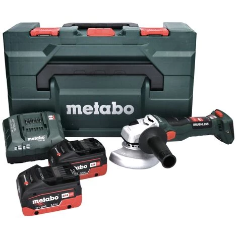 METABO® Metabo W 18 LT BL 11-125 Akku Winkelschleifer 18 V 125 Mm ( 613052840 ) Brushless + 2x Akku 5,5 Ah + Ladegerät + MetaBOX 2 METABO® Metabo W 18 LT BL 11-125 Akku Winkelschleifer 18 V 125 Mm ( 613052840 ) Brushless + 2x Akku 5,5 Ah + Ladegerät + MetaBOX – Bild 2