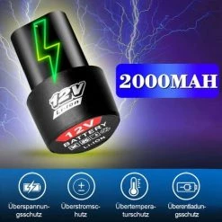 Mini Elektro-Winkelschleifer Akku Mini Winkelschleifer 500W 12V 19500RPM - Blau Mit 2*Batterien Und 2+15 Scheiben - ONEVAN -Winkelschleifer & Mauernutfräsen Verkäufe 54641164 5