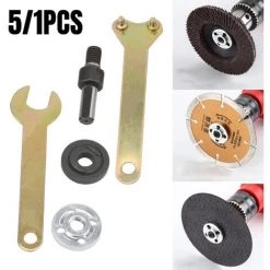 LIFCAUSAL 3/8 "(10 Mm) Bohrer Winkelschleifer Dorn Adapter Scheibenhalter 2 Schraubenschlüsselsatz 5 In 1