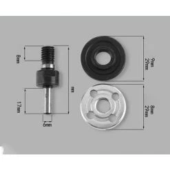 LIFCAUSAL 3/8 "(10 Mm) Bohrer Winkelschleifer Dorn Adapter Scheibenhalter 2 Schraubenschlüsselsatz 5 In 1 9 LIFCAUSAL 3/8 "(10 Mm) Bohrer Winkelschleifer Dorn Adapter Scheibenhalter 2 Schraubenschlüsselsatz 5 In 1 -Winkelschleifer & Mauernutfräsen Verkäufe 56622598 5