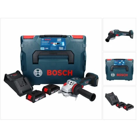 Bosch GWS 18V-15 SC Professional Akku Winkelschleifer 18 V 125 Mm Brushless + 2x Akku 2,0 Ah + Ladegerät + L-BOXX 1 Bosch GWS 18V-15 SC Professional Akku Winkelschleifer 18 V 125 Mm Brushless + 2x Akku 2,0 Ah + Ladegerät + L-BOXX
