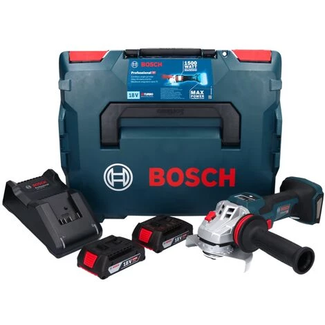 Bosch GWS 18V-15 SC Professional Akku Winkelschleifer 18 V 125 Mm Brushless + 2x Akku 2,0 Ah + Ladegerät + L-BOXX 2 Bosch GWS 18V-15 SC Professional Akku Winkelschleifer 18 V 125 Mm Brushless + 2x Akku 2,0 Ah + Ladegerät + L-BOXX – Bild 2