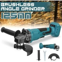 DRILLPRO Winkelschleifer 125mm 3-gang Akku-Winkelschleifer Trennschleifer Schleifmaschine (Ohne Akku) -Winkelschleifer & Mauernutfräsen Verkäufe 56657644 5