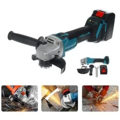 DRILLPRO Akku Winkelschleifer Trennschleifer Scheibe Schleifmaschine 18V 125mm Mit 1 Batterien 7 DRILLPRO Akku Winkelschleifer Trennschleifer Scheibe Schleifmaschine 18V 125mm Mit 1 Batterien -Winkelschleifer & Mauernutfräsen Verkäufe 57134591 4