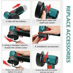 ONEVAN Mini Winkelschleifer 12V Akku-Winkelschleifer 19500 U/min Schleifen Metallschneiden Holz Ohne Bürste Ohne Kabel - Mit 2*Akku + 1*Tasche + 2*Diskette 7 ONEVAN Mini Winkelschleifer 12V Akku-Winkelschleifer 19500 U/min Schleifen Metallschneiden Holz Ohne Bürste Ohne Kabel - Mit 2*Akku + 1*Tasche + 2*Diskette -Winkelschleifer & Mauernutfräsen Verkäufe 57487232 3