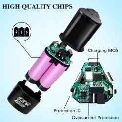 Mini Winkelschleifer 12V Akku-Winkelschleifer 19500 U/min Schleifen Metallschneiden Holz Ohne Bürste Ohne Kabel ONEVAN - Mit 2*Akku + 1*Tasche + 2*Diskette -Winkelschleifer & Mauernutfräsen Verkäufe 57487235 4