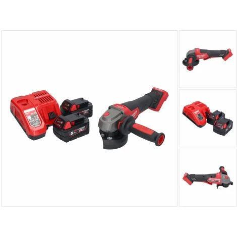 .MILWAUKEE. Milwaukee M18 FSAGV115XPDB-502 Akku Winkelschleifer 18 V 115 Mm Brushless + 2x Akku 5,0 Ah + Ladegerät 1 .MILWAUKEE. Milwaukee M18 FSAGV115XPDB-502 Akku Winkelschleifer 18 V 115 Mm Brushless + 2x Akku 5,0 Ah + Ladegerät