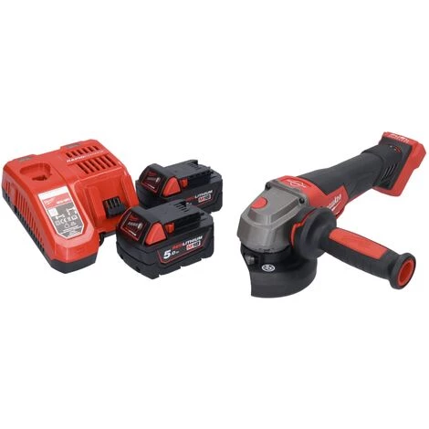 .MILWAUKEE. Milwaukee M18 FSAGV115XPDB-502 Akku Winkelschleifer 18 V 115 Mm Brushless + 2x Akku 5,0 Ah + Ladegerät 2 .MILWAUKEE. Milwaukee M18 FSAGV115XPDB-502 Akku Winkelschleifer 18 V 115 Mm Brushless + 2x Akku 5,0 Ah + Ladegerät – Bild 2