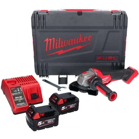 .MILWAUKEE. Milwaukee M18 FSAGV115XPDB-502X Akku Winkelschleifer 18 V 115 Mm Brushless + 2x Akku 5,0 Ah + Ladegerät + HD Box 3 .MILWAUKEE. Milwaukee M18 FSAGV115XPDB-502X Akku Winkelschleifer 18 V 115 Mm Brushless + 2x Akku 5,0 Ah + Ladegerät + HD Box – Bild 3