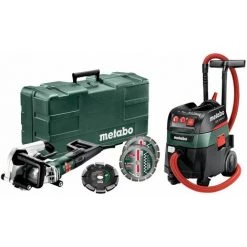 METABO® Metabo 1400W-Elektronik-Mauernutfräse MFE 40 + 1400W-Allessauger ASR 35 M ACP Set + 20 Mm Diamantfrässcheibe 2 UP + 2 Diamant-Trennscheiben Classic UC - 691059000