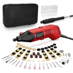 LIFCAUSAL AC Rotary Tool Kit Elektroschleifer 6 Variable Geschwindigkeiten 8000–35000 U / Min 170 W Zum Polieren, Schnitzen Und Formen Mit Tragetasche