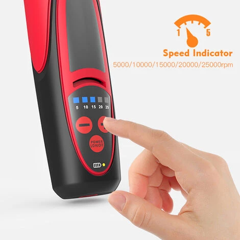 LIFCAUSAL Wiederaufladbares Kabelloses Rotationswerkzeug 7,4 V Mini-DIY-Rotationswerkzeug-Kit Multi-Tool-Kit Mit 5 Verschiedenen Geschwindigkeiten 5000–25000 U / Min, 4 LED-Leuchten Und 38-teiligem Zubehör Zum Schnitzen, Gravieren, Schleifen, Polieren Und Schneiden 3 LIFCAUSAL Wiederaufladbares Kabelloses Rotationswerkzeug 7,4 V Mini-DIY-Rotationswerkzeug-Kit Multi-Tool-Kit Mit 5 Verschiedenen Geschwindigkeiten 5000–25000 U / Min, 4 LED-Leuchten Und 38-teiligem Zubehör Zum Schnitzen, Gravieren, Schleifen, Polieren Und Schneiden – Bild 3