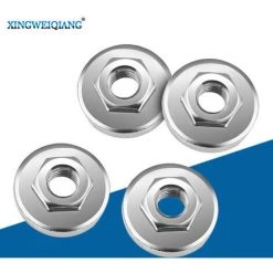 THSINDE 100 Typ Silber Winkelschleifer Druckplatte Modifizierte Schiene Druckplattenabdeckung Sechskantmutter Zubehör Schleifwerkzeug Silber 100 Typ Winkelschleifer Druckplatte-
