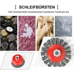 Set Mit 4 Winkelschleiferbürsten, Flexibler Stahl, Durchmesser: 75 Mm, Durchmesser: 100 Mm, M14 THSINDE -Winkelschleifer & Mauernutfräsen Verkäufe 59299879 4