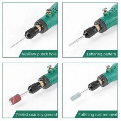 QERSTA Wiederaufladbare Mini-Bohrmaschine, Kabelloses Multifunktions-Elektromotorrad, Elektrische Bohrmaschine, Elektrische Schleifmaschine -Winkelschleifer & Mauernutfräsen Verkäufe 59920005 4