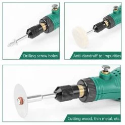 QERSTA Wiederaufladbare Mini-Bohrmaschine, Kabelloses Multifunktions-Elektromotorrad, Elektrische Bohrmaschine, Elektrische Schleifmaschine -Winkelschleifer & Mauernutfräsen Verkäufe 59920005 5