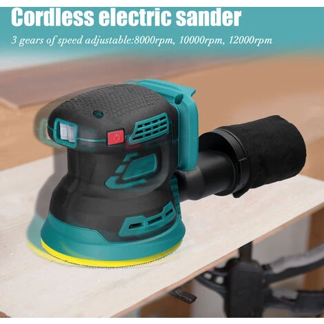 ASUPERMALL Akku-Elektroschleifer 8000/10000/12000 U / Min 3-Gang-Getriebe Einstellbarer Holzschleifer Polierer Multifunktionale Polierschleifmaschine Kompatibel Mit Makita-Akku 5 ASUPERMALL Akku-Elektroschleifer 8000/10000/12000 U / Min 3-Gang-Getriebe Einstellbarer Holzschleifer Polierer Multifunktionale Polierschleifmaschine Kompatibel Mit Makita-Akku – Bild 5