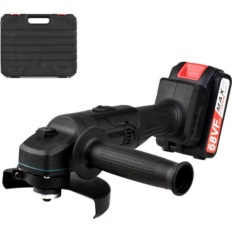 ASUPERMALL Lithium-Batterie-Winkelschleifer Tragbare Batteriebetriebene Elektrische Schleifmaschine Mit Li-Ionen-Akku Und Ladegerät 2-Positionen-Griff Metall Holz Schneiden Schleifen Polieren 1 ASUPERMALL Lithium-Batterie-Winkelschleifer Tragbare Batteriebetriebene Elektrische Schleifmaschine Mit Li-Ionen-Akku Und Ladegerät 2-Positionen-Griff Metall Holz Schneiden Schleifen Polieren