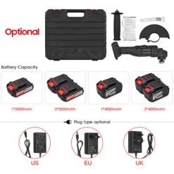 ASUPERMALL Lithium-Batterie-Winkelschleifer Tragbare Batteriebetriebene Elektrische Schleifmaschine Mit Li-Ionen-Akku Und Ladegerät 2-Positionen-Griff Metall Holz Schneiden Schleifen Polieren 9 ASUPERMALL Lithium-Batterie-Winkelschleifer Tragbare Batteriebetriebene Elektrische Schleifmaschine Mit Li-Ionen-Akku Und Ladegerät 2-Positionen-Griff Metall Holz Schneiden Schleifen Polieren -Winkelschleifer & Mauernutfräsen Verkäufe 60285344 5