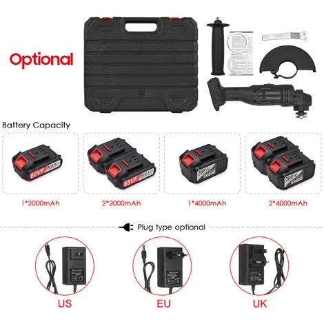 ASUPERMALL Lithium-Batterie-Winkelschleifer Tragbare Batteriebetriebene Elektrische Schleifmaschine Mit Li-Ionen-Akku Und Ladegerät 2-Positionen-Griff Metall Holz Schneiden Schleifen Polieren 5 ASUPERMALL Lithium-Batterie-Winkelschleifer Tragbare Batteriebetriebene Elektrische Schleifmaschine Mit Li-Ionen-Akku Und Ladegerät 2-Positionen-Griff Metall Holz Schneiden Schleifen Polieren – Bild 5