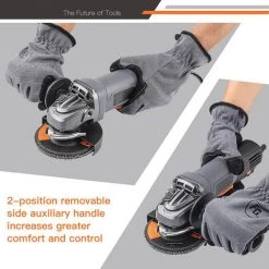 TACKLIFE P3AG125 Winkelschleifer 1300 W, 125 Mm Und 12000 U/min Werkzeug Mit Kugelschalter, 3 Schleif-/Polier-/Trennscheiben, 2 Radschutzabdeckungen, 1 Tragbare Tasche -Winkelschleifer & Mauernutfräsen Verkäufe 60610187 5