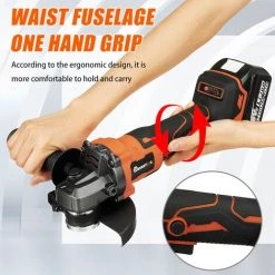 MUSTOOL 125mm Akku Winkelschleifer Trennschleifer Schleifmaschine Orange Mit 2 Batterien -Winkelschleifer & Mauernutfräsen Verkäufe 61228560 5