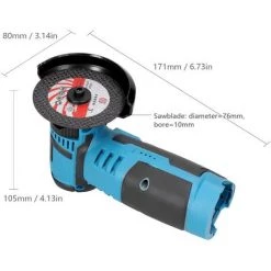 ASUPERMALL 19500 U/min-Akku-Winkelschleifer-Staubgeschützter Elektroschleifer-Bürstenloser Motor-Zwei Elektrische Komponenten Und Eine Ladung-Mit Zwei Trennscheiben -Winkelschleifer & Mauernutfräsen Verkäufe 63735580 4