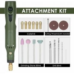 LIFCAUSAL KKmoon Akku-Rotationswerkzeug-Kit, 15000 U/min, Variable Geschwindigkeit, USB-wiederaufladbares Elektrisches Schleifwerkzeug, Schneide-Polierwerkzeug Mit Mehreren Aufsätzen Für Holzschnitzereien, Schmuckherstellung, DIY-Basteln -Winkelschleifer & Mauernutfräsen Verkäufe 63812887 4