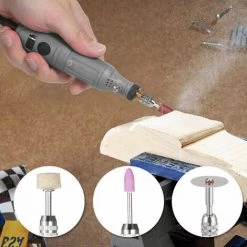 LIFCAUSAL 12 V Mini-Rotationswerkzeug, Tragbare Elektrische Mühle, 5000–15.000 U/min, Rotationsschneider Mit Variabler Geschwindigkeit, Mit 24 Aufs?tzen Für Bastelprojekte Und DIY-Kreationen, Grau EU -Winkelschleifer & Mauernutfräsen Verkäufe 63812936 5