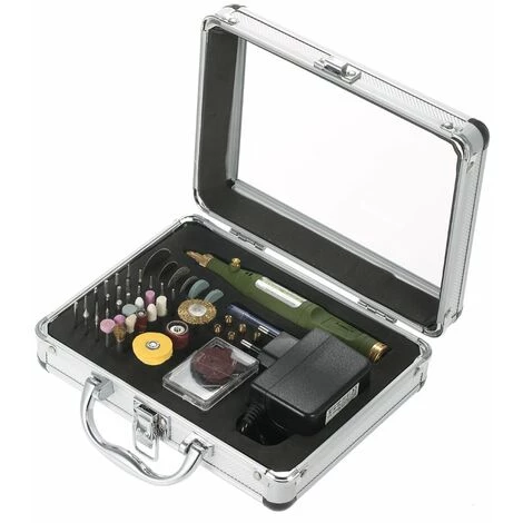 LIFCAUSAL Multifunktionaler Mini-Elektroschleifer Mit Variabler Drehzahl Und Zubehör-Kit Bohrmaschine Schleifen Fräsen Gravieren Polierwerkzeuge AC100-240V EU-Stecker 1 LIFCAUSAL Multifunktionaler Mini-Elektroschleifer Mit Variabler Drehzahl Und Zubehör-Kit Bohrmaschine Schleifen Fräsen Gravieren Polierwerkzeuge AC100-240V EU-Stecker