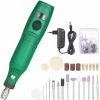 LIFCAUSAL 12-V-Mini-Rotationswerkzeug, Tragbare Elektrische Mühle, 5000–15000 U/min, Rotationsschneider Mit Variabler Geschwindigkeit, Mit 24 Aufs?tzen Für Bastelprojekte Und DIY-Kreationen, Grün EU