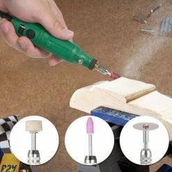 LIFCAUSAL 12-V-Mini-Rotationswerkzeug, Tragbare Elektrische Mühle, 5000–15000 U/min, Rotationsschneider Mit Variabler Geschwindigkeit, Mit 24 Aufs?tzen Für Bastelprojekte Und DIY-Kreationen, Grün EU -Winkelschleifer & Mauernutfräsen Verkäufe 63813042 5