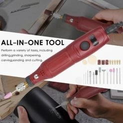 LIFCAUSAL 12-V-Mini-Rotationswerkzeug, Tragbare Elektrische Mühle, 5000–15000 U/min, Rotationsschneider Mit Variabler Geschwindigkeit, Mit 24 Aufsätzen Für Bastelprojekte Und DIY-Kreationen -Winkelschleifer & Mauernutfräsen Verkäufe 63813072 3