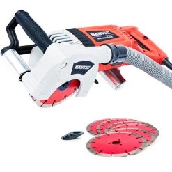 Winkelschleifer & Mauernutfräsen Verkäufe 13 BAUTEC Mauernutfräse 2400Watt + 6 Hochwertige Diamantscheiben 150mm » Wandfräse » Schlitzfräse » Mauerschlitzer