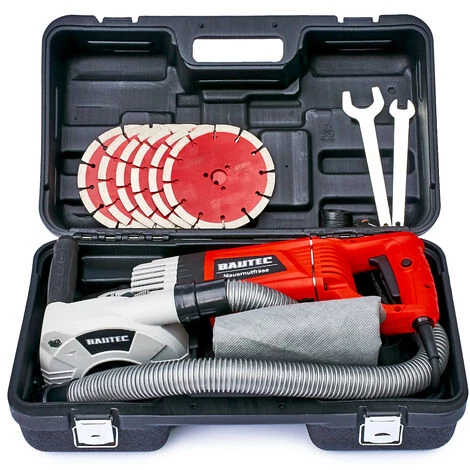 BAUTEC Mauernutfräse 2400Watt + 6 Hochwertige Diamantscheiben 150mm » Wandfräse » Schlitzfräse » Mauerschlitzer 4 BAUTEC Mauernutfräse 2400Watt + 6 Hochwertige Diamantscheiben 150mm » Wandfräse » Schlitzfräse » Mauerschlitzer – Bild 4