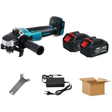DRILLPRO Akku Winkelschleifer 125mm Trennschleifer Scheibe Für Makita Batterie Mit 2 Batterien 1 DRILLPRO Akku Winkelschleifer 125mm Trennschleifer Scheibe Für Makita Batterie Mit 2 Batterien