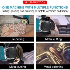 DRILLPRO Akku Winkelschleifer 125mm Trennschleifer Scheibe Für Makita Batterie Mit 2 Batterien 8 DRILLPRO Akku Winkelschleifer 125mm Trennschleifer Scheibe Für Makita Batterie Mit 2 Batterien -Winkelschleifer & Mauernutfräsen Verkäufe 65849861 4