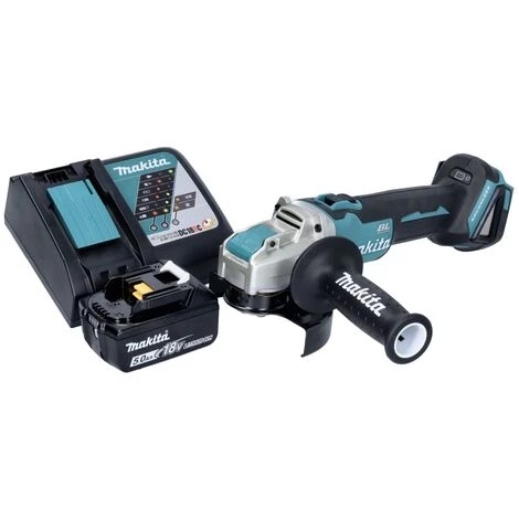 Makita DGA 521 RT1X1 Akku Winkelschleifer 18 V 125 Mm X-LOCK Brushless + 1x Akku 5,0 Ah + Ladegerät 2 Makita DGA 521 RT1X1 Akku Winkelschleifer 18 V 125 Mm X-LOCK Brushless + 1x Akku 5,0 Ah + Ladegerät – Bild 2