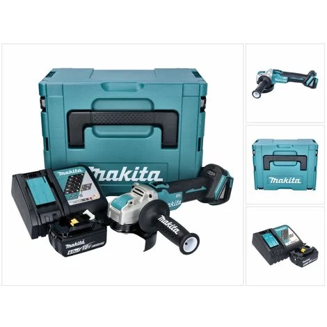 Makita DGA 521 RG1X1J Akku Winkelschleifer 18 V 125 Mm X-LOCK Brushless + 1x Akku 6,0 Ah + Ladegerät + Makpac 1 Makita DGA 521 RG1X1J Akku Winkelschleifer 18 V 125 Mm X-LOCK Brushless + 1x Akku 6,0 Ah + Ladegerät + Makpac