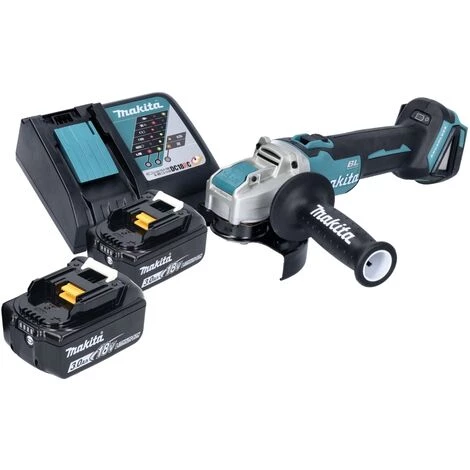 Makita DGA 521 RFX1 Akku Winkelschleifer 18 V 125 Mm X-LOCK Brushless + 2x Akku 3,0 Ah + Ladegerät 2 Makita DGA 521 RFX1 Akku Winkelschleifer 18 V 125 Mm X-LOCK Brushless + 2x Akku 3,0 Ah + Ladegerät – Bild 2