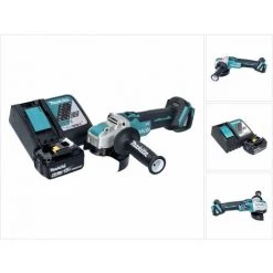 Makita DGA 521 RG1X1 Akku Winkelschleifer 18 V 125 Mm X-LOCK Brushless + 1x Akku 6,0 Ah + Ladegerät
