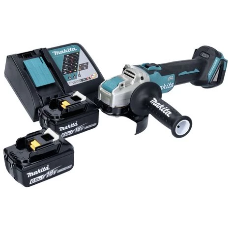 Makita DGA 521 RGX1 Akku Winkelschleifer 18 V 125 Mm X-LOCK Brushless + 2x Akku 6,0 Ah + Ladegerät 2 Makita DGA 521 RGX1 Akku Winkelschleifer 18 V 125 Mm X-LOCK Brushless + 2x Akku 6,0 Ah + Ladegerät – Bild 2