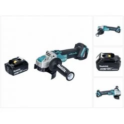 Makita DGA 521 G1X1 Akku Winkelschleifer 18 V 125 Mm X-LOCK Brushless + 1x Akku 6,0 Ah - Ohne Ladegerät